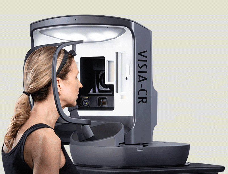 Canfield VISIA-CR — análisis facial digital estandarizado en seis ángulos